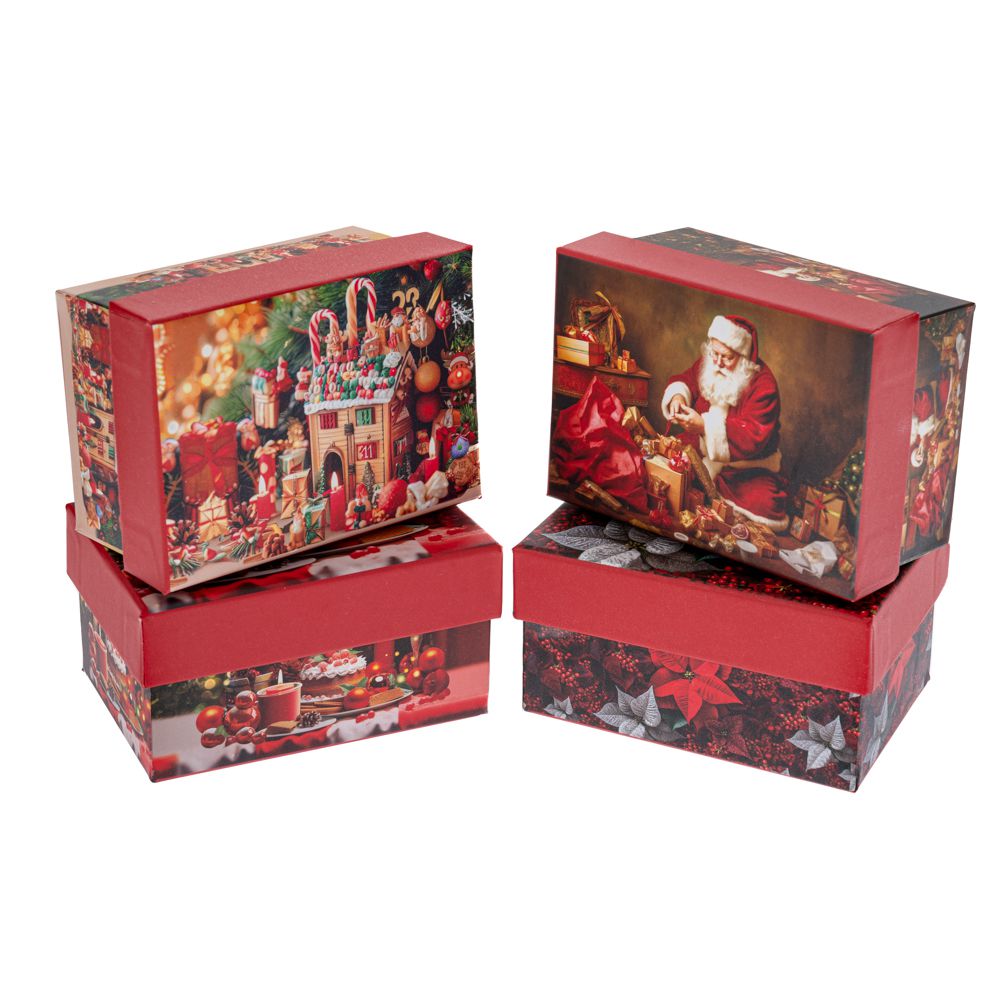 88832 ΚΟΚΚΙΝΟ ΟΡΘΟΓΩΝΙΟ ΧΑΡΤΙΝΟ ΚΟΥΤΙ ΜΕ ΣΧΕΔΙΟ ΑΓΙΟ ΒΑΣΙΛΗ 11Χ7