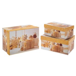 ΣΕΤ 3 ΧΡΥΣΟ ΟΡΘΟΓΩΝΙΟ ΧΑΡΤΙΝΟ ΚΟΥΤΙ ΜΕ ΧΡΙΣΤΟΥΓΕΝΝΙΑΤΙΚΟ ΣΧΕΔΙΟ 22Χ15Χ11