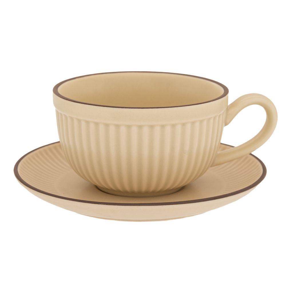 88872 ΚΡΕΜ ΚΕΡΑΜΙΚΟ ΦΛΥΤΖΑΝΙ ΜΕ ΑΝΑΓΛΥΦΕΣ ΡΙΓΕΣ ΚΑΙ ΠΙΑΤΑΚΙ