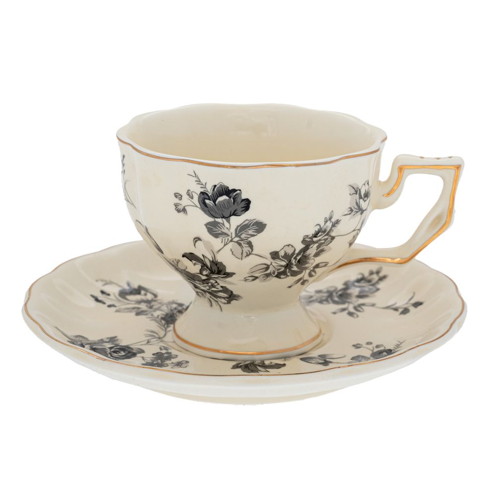 88875 ΛΕΥΚΟ ΚΕΡΑΜΙΚΟ ΦΛΥΤΖΑΝΙ ΜΕ ΠΙΑΤΑΚΙ ΜΕ ΓΚΡΙ ΛΟΥΛΟΥΔΙΑ 180ml.