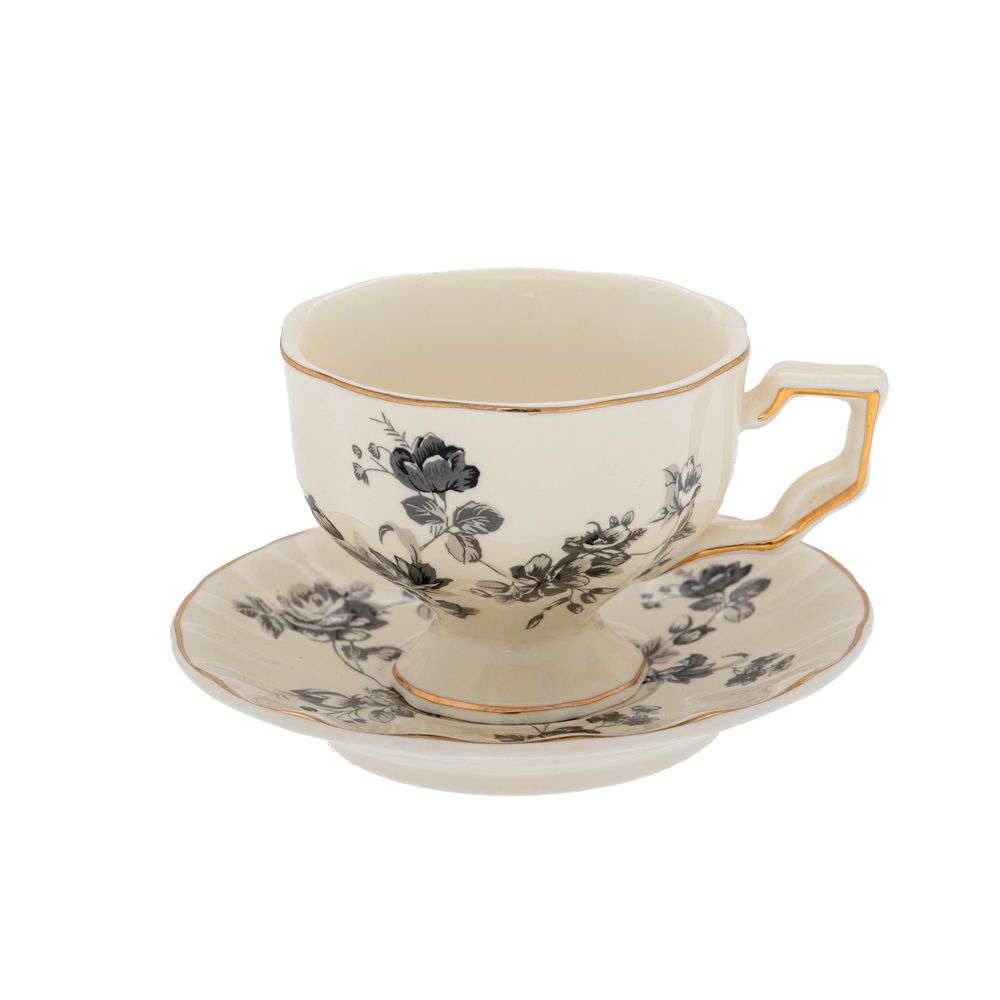 88877 ΛΕΥΚΟ ΚΕΡΑΜΙΚΟ ΦΛΥΤΖΑΝΙ ΜΕ ΠΙΑΤΑΚΙ ΜΕ ΓΚΡΙ ΛΟΥΛΟΥΔΙΑ 90ml.