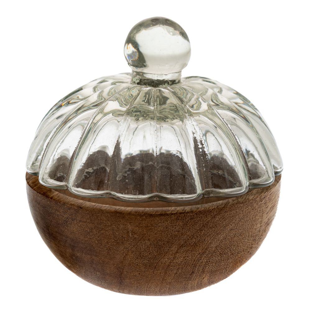 88928 ΞΥΛΙΝΟ ΜΠΩΛ ΜΕ ΓΥΑΛΙΝΟ ΚΑΠΑΚΙ 11Χ11Χ11ΕΚ