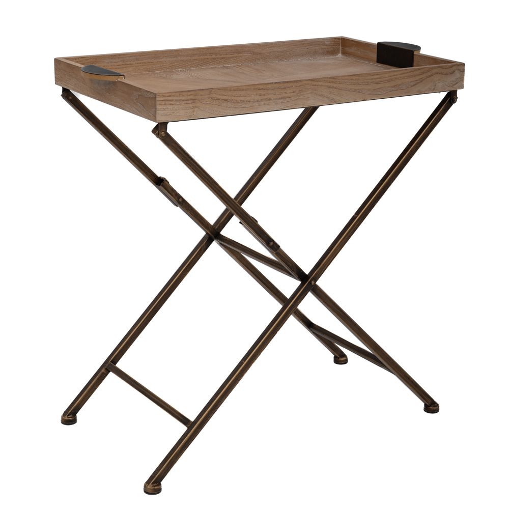 88979 ΞΥΛΙΝΟ ΤΡΑΠΕΖΑΚΙ ΜΕ ΔΙΣΚΟ ΚΑΙ ΜΕΤΑΛΛΙΚΑ ΠΟΔΙΑ 75