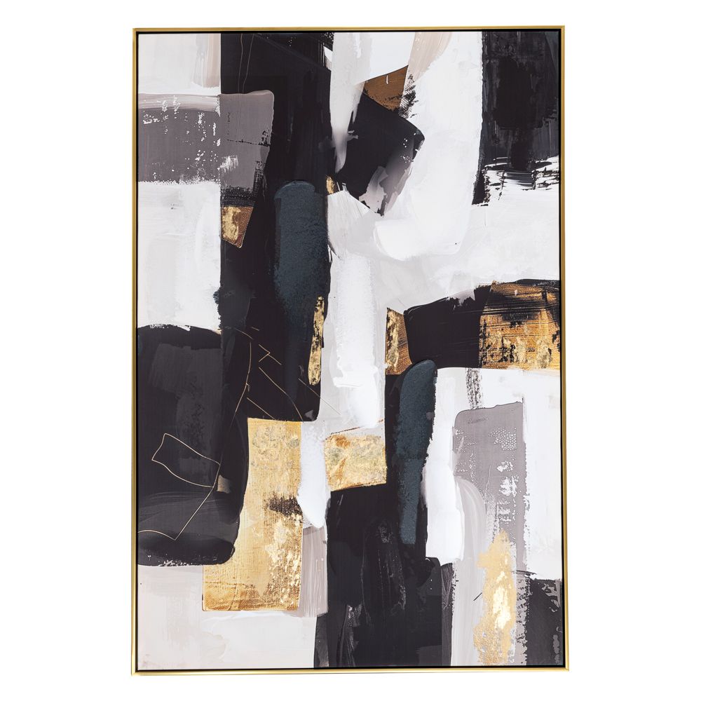 89105 ABSTRACT ΕΛΑΙΟΓΡΑΦΙΑ 80Χ120 ΕΚ ΜΕ ΧΡΥΣΗ ΚΟΡΝΙΖΑ ΣΕ ΤΥΠΩΜΕΝΟ ΚΑΜΒΑ