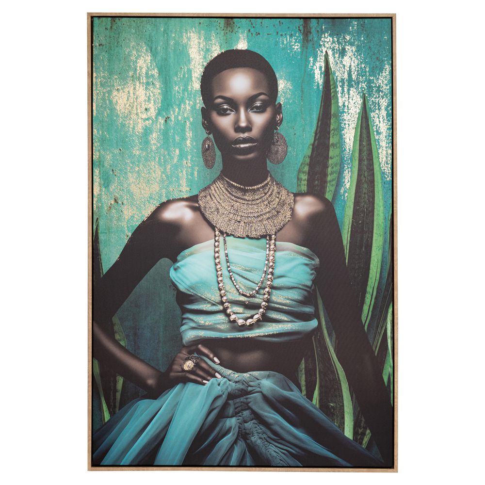 89151 BLACK WOMAN ΧΡΥΣΟΤΥΠΙΑ 83Χ123ΕΚ ΜΕ ΚΟΡΝΙΖΑ ΣΕ ΤΥΠΩΜΕΝΟ ΚΑΜΒΑ