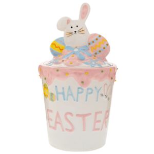 ΡΟΖ ΚΕΡΑΜΙΚΗ ΜΠΙΣΚΟΤΙΕΡΑ ΜΕ ΛΑΓΟ 18Χ18Χ32ΕΚ