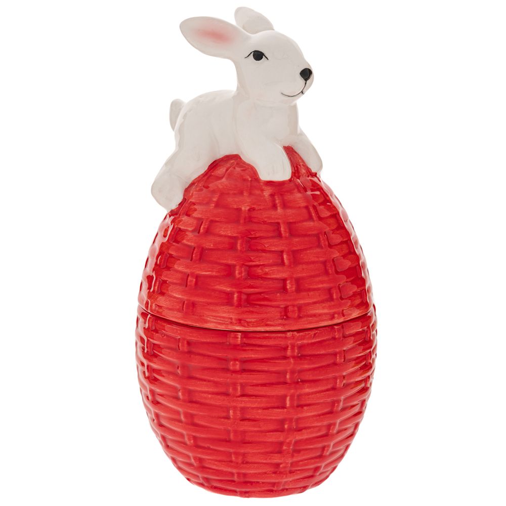 89265 ΚΕΡΑΜΙΚΟΣ ΛΑΓΟΣ ΜΕ ΚΟΚΚΙΝΟ ΑΥΓΟ ΜΕ ΚΑΠΑΚΙ 10Χ10Χ21ΕΚ