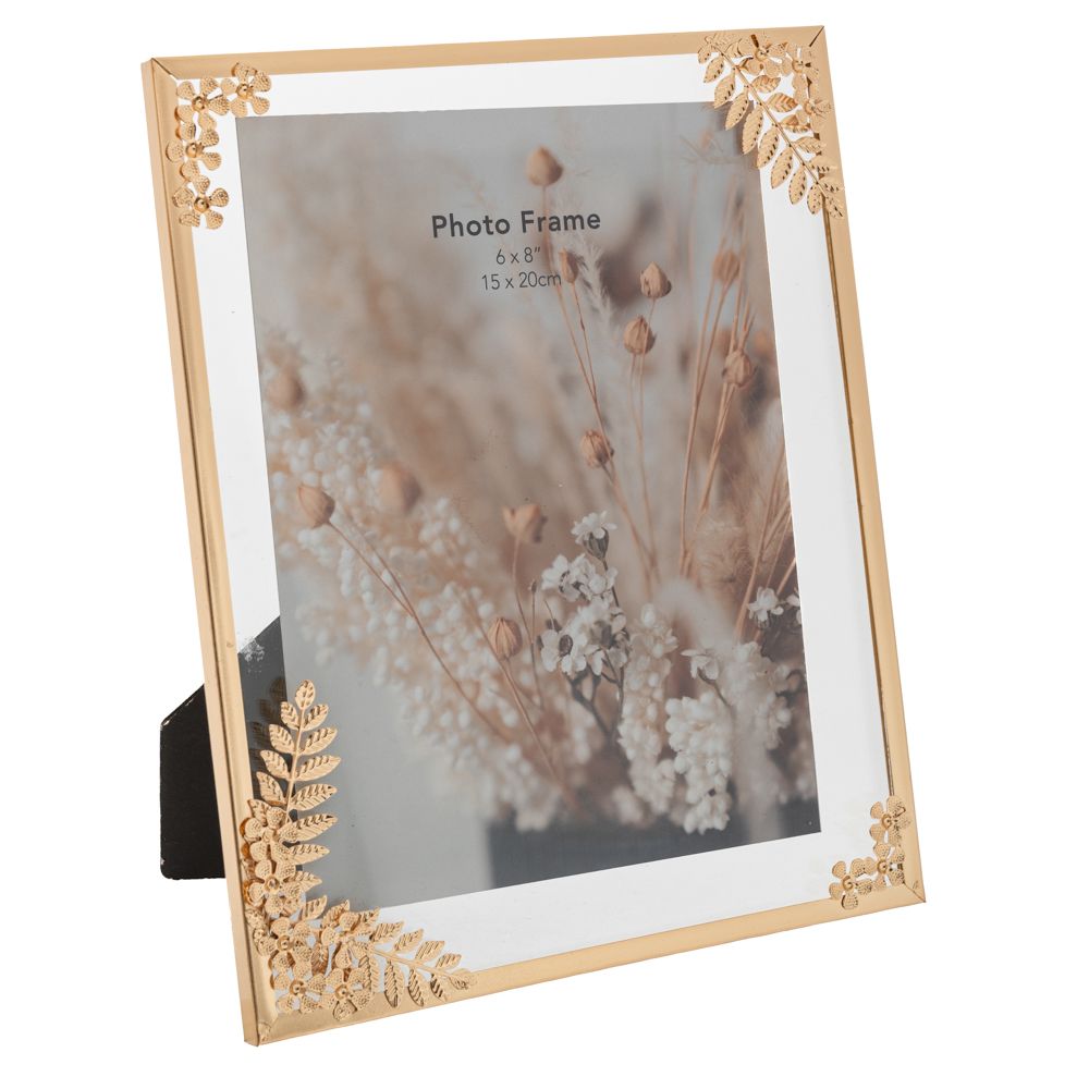 89380 ΧΡΥΣΗ ΜΕΤΑΛΛΙΚΗ ΚΟΡΝΙΖΑ 15Χ20 ΕΚ ΜΕ ΣΧΕΔΙΟ ΛΟΥΛΟΥΔΙ ΣΤΙΣ ΓΩΝΙΕΣ