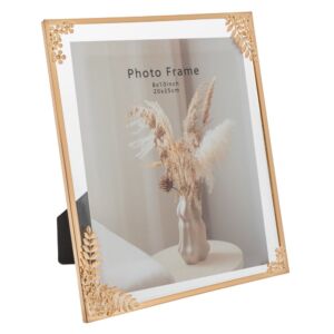 ΧΡΥΣΗ ΜΕΤΑΛΛΙΚΗ ΚΟΡΝΙΖΑ 20Χ25 ΕΚ ΜΕ ΣΧΕΔΙΟ ΛΟΥΛΟΥΔΙ ΣΤΙΣ ΓΩΝΙΕΣ