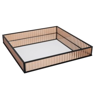 ΜΕΛΙ ΓΥΑΛΙΝΟΣ ΔΙΣΚΟΣ 30Χ30 ΕΚ ΜΕ ΚΑΘΡΕΠΤΗ ΚΑΙ ΜΑΥΡΕΣ ΜΕΤΑΛΛΙΚΕΣ ΓΩΝΙΕΣ