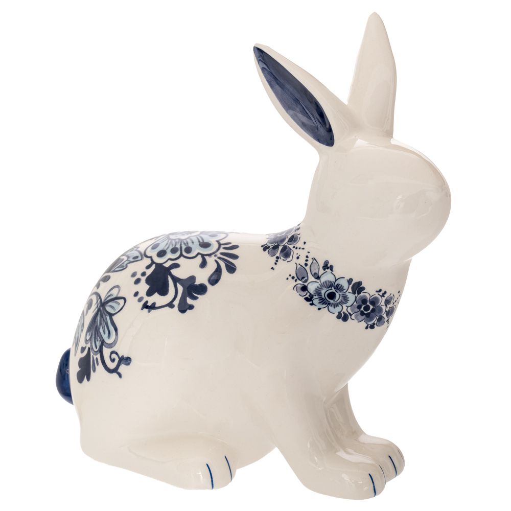 89436 ΛΕΥΚΟΣ ΔΙΑΚΟΣΜΗΤΙΚΟΣ ΛΑΓΟΣ ΜΕ ΜΠΛΕ ΛΟΥΛΟΥΔΙΑ 17.5Χ10Χ19ΕΚ