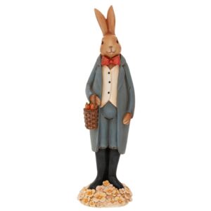 ΛΑΓΟΣ ΜΠΛΕ-ΓΚΡΙ 9.5Χ8.5Χ34ΕΚ ΜΕ ΚΑΛΑΘΑΚΙ ΚΑΡΟΤΑ ΣΕ ΒΑΣΗ ΜΕ ΛΟΥΛΟΥΔΑΚΙΑ