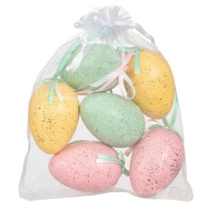 ΣΕΤ 6 ΜΙΧ ΠΑΣΤΕΛ ΠΛΑΣΤΙΚΑ ΑΥΓΑ ΚΡΕΜΑΣΤΑ 6X4EK ΣΕ ΠΟΥΓΚΙ