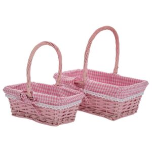 ΡΟΖ ΚΑΛΑΘΙ ΜΕ ΥΦΑΣΜΑ ΣΕΤ 2 30Χ22Χ12 30-25Χ15Χ10 25ΕΚ