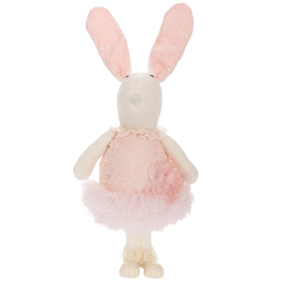 89603 ΛΕΥΚΗ ΥΦΑΣΜΑΤΙΝΗ ΛΑΓΟΥΔΙΝΑ ΜΕ ΡΟΖ ΦΟΡΕΜΑ 24