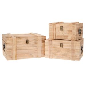 ΣΕΤ 3 ΞΥΛΙΝΑ ΜΠΑΟΥΛΑ ΣΕ ΦΥΣΙΚΟ ΧΡΩΜΑ  ΜΕ ΜΕΤΑΛΛΙΚΑ ΧΕΡΟΥΛΙΑ 38Χ27