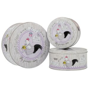 ΣΕΤ 3 ΠΑΣΧΑΛΙΝΑ ΣΤΡΟΓΓΥΛΑ ΜΕΤΑΛΛΙΚΑ ΚΟΥΤΙΑ Φ20Χ9  Φ17Χ8  Φ13