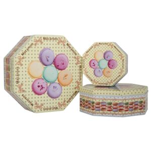 ΣΕΤ 3 ΕΞΑΓΩΝΑ ΜΕΤΑΛΛΙΚΑ ΚΟΥΤΙΑ ΜΕ ΣΧΕΔΙΑ ΜΑΚΑΡΟΝ 21Χ8  19Χ7  13Χ4