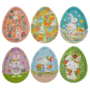 ΠΟΛΥΧΡΩΜΑ ΠΑΣΧΑΛΙΝΑ ΜΕΤΑΛΛΙΚΟΙ ΔΙΣΚΟΙ ΣΕ ΣΧΗΜΑ ΑΥΓΟΥ 26Χ18Χ3ΕΚ 6 ΣΧΕΔΙΑ