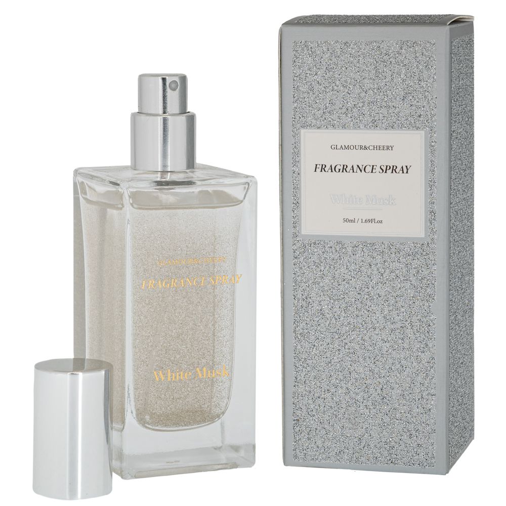 90034 ΑΣΗΜΙ ΑΡΩΜΑΤΙΚΟ SPAY ΜΕ GLITTER 50ML White Musk