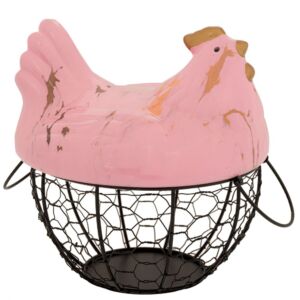 ΚΕΡΑΜΙΚΗ ΚΟΤΑ ΡΟΖ ΜΕ ΜΕΤΑΛΛΙΚΟ ΚΑΛΑΘΙ ΧΡΥΣΟ 20Χ24ΕΚ