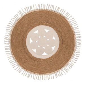 ΧΑΛΙ 100ΕΚ ΣΤΡΟΓΓΥΛΟ ΓΙΟΥΤΑ NATURAL-ΜΠΕΖ ΜΕ ΚΡΟΣΙΑ