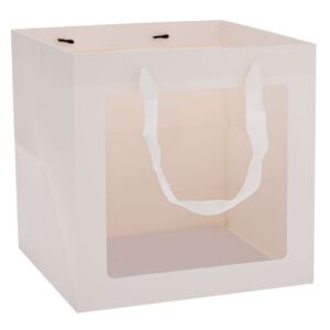 ΛΕΥΚΗ ΧΑΡΤΙΝΗ ΣΑΚΟΥΛΑ ΜΕ ΠΑΡΑΘΥΡΟ