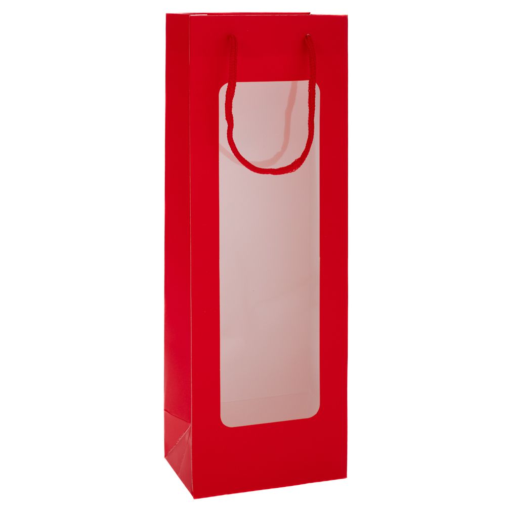 90285 ΚΟΚΚΙΝΗ ΧΑΡΤΙΝΗ ΣΑΚΟΥΛΑ ΠΟΤΟΥ ΜΕ ΠΑΡΑΘΥΡΟ