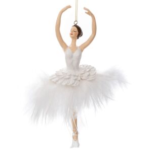 ΛΕΥΚΗ ΠΟΛΥΡΕΖΙΝ ΜΠΑΛΑΡΙΝΑ ΜΕ ΠΟΥΠΟΥΛΑ ΚΡΕΜΑΣΤΟ ΣΤΟΛΙΔΙ  8