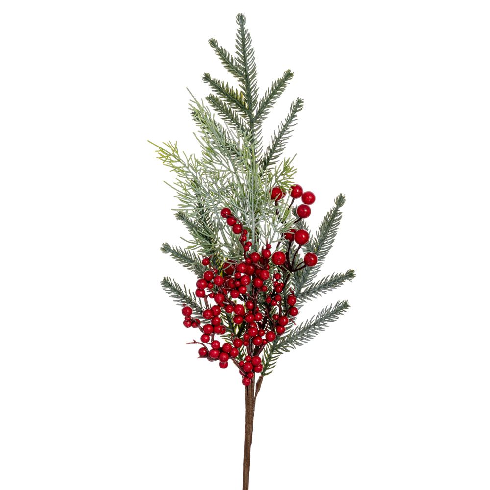 90370 ΠΡΑΣΙΝΟ ΚΛΑΔΙ ΜΕ ΚΟΚΚΙΝΑ BERRIES 55ΕΚ