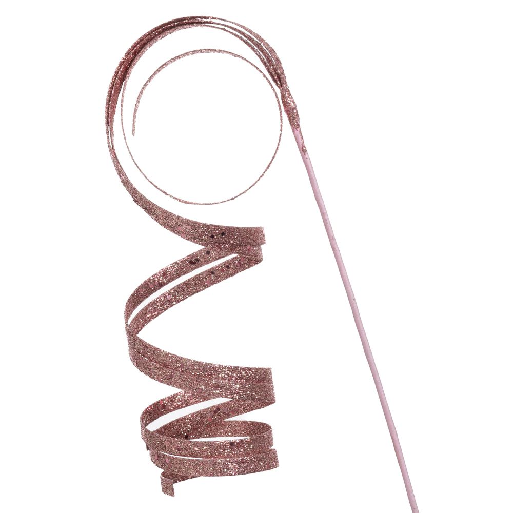 90416 ΡΟΖ GLITTER TWISTED ΚΛΑΔΙ 50ΕΚ