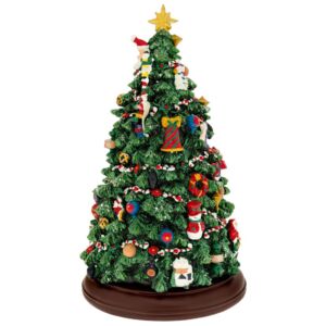 ΠΡΑΣΙΝΟ ΠΟΛΥΡΕΖΙΝ ΚΟΥΡΔΙΣΤΟ ΔΕΝΤΡΟ ΜΕ ΦΩΣ ΚΙΝΗΣΗ ΚΑΙ ΜΟΥΣΙΚΗ 20Χ20Χ34ΕΚ