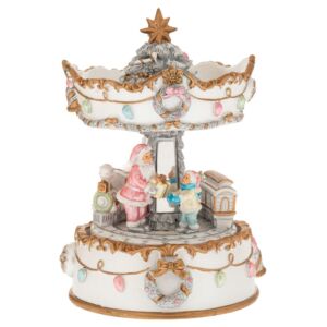 ΛΕΥΚΟ  ΧΡΥΣΟ ΚΟΥΡΔΙΣΤΟ ΠΕΡΙΣΤΡΕΦΟΜΕΝΟ ΚΑΡΟΥΖΕΛ ΜΕ ΤΡΕΝΑΚΙ ΚΑΙ ΑΓΙΟ ΒΑΣΙΛΗ ΜΕ ΜΟΥΣΙΚΗ 11