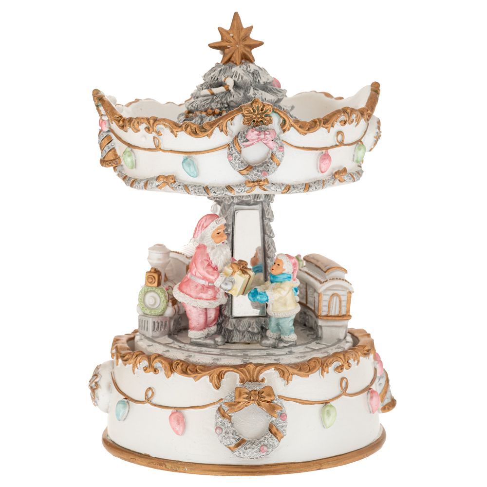 90501 ΛΕΥΚΟ ΧΡΥΣΟ ΚΟΥΡΔΙΣΤΟ ΠΕΡΙΣΤΡΕΦΟΜΕΝΟ ΚΑΡΟΥΖΕΛ ΜΕ ΤΡΕΝΑΚΙ ΚΑΙ ΑΓΙΟ ΒΑΣΙΛΗ ΜΕ ΜΟΥΣΙΚΗ 11