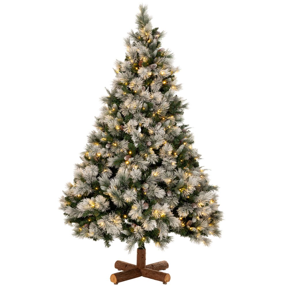 90526 ΔΕΝΔΡΟ PRE-LIT SNOWY MONTCLAIR SPRUCE 210EK ΜΕ 500 LED ΘΕΡΜΟ ΛΕΥΚΟ AND ΠΟΛΥΧΡΩΜΑ