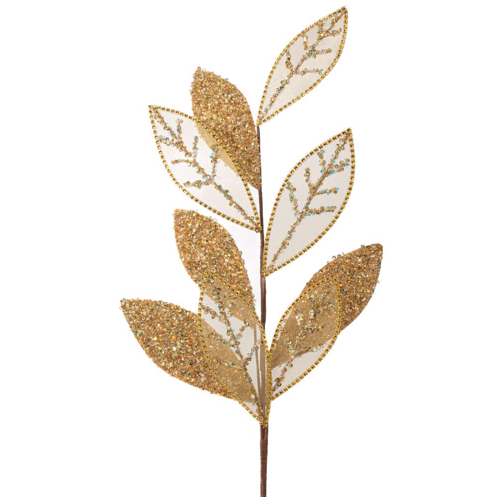 90686 ΧΡΥΣΟ GLITTER ΦΥΛΛΟ ΚΛΑΔΙ 86ΕΚ