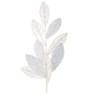 ΛΕΥΚΟ GLITTER ΦΥΛΛΟ ΚΛΑΔΙ 86ΕΚ
