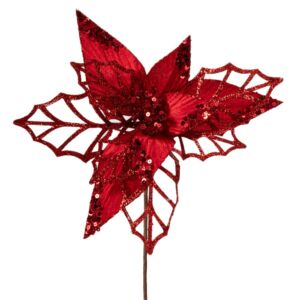 ΚΟΚΚΙΝΟ ΑΛΕΞΑΝΔΡΙΝΟ ΚΛΑΔΙ ΜΕ GLITTER Φ26Χ45ΕΚ