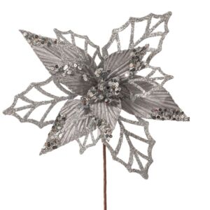 ΛΕΥΚΟ ΑΣΗΜΙ ΑΛΕΞΑΝΔΡΙΝΟ ΚΛΑΔΙ ΜΕ GLITTER Φ26Χ45ΕΚ