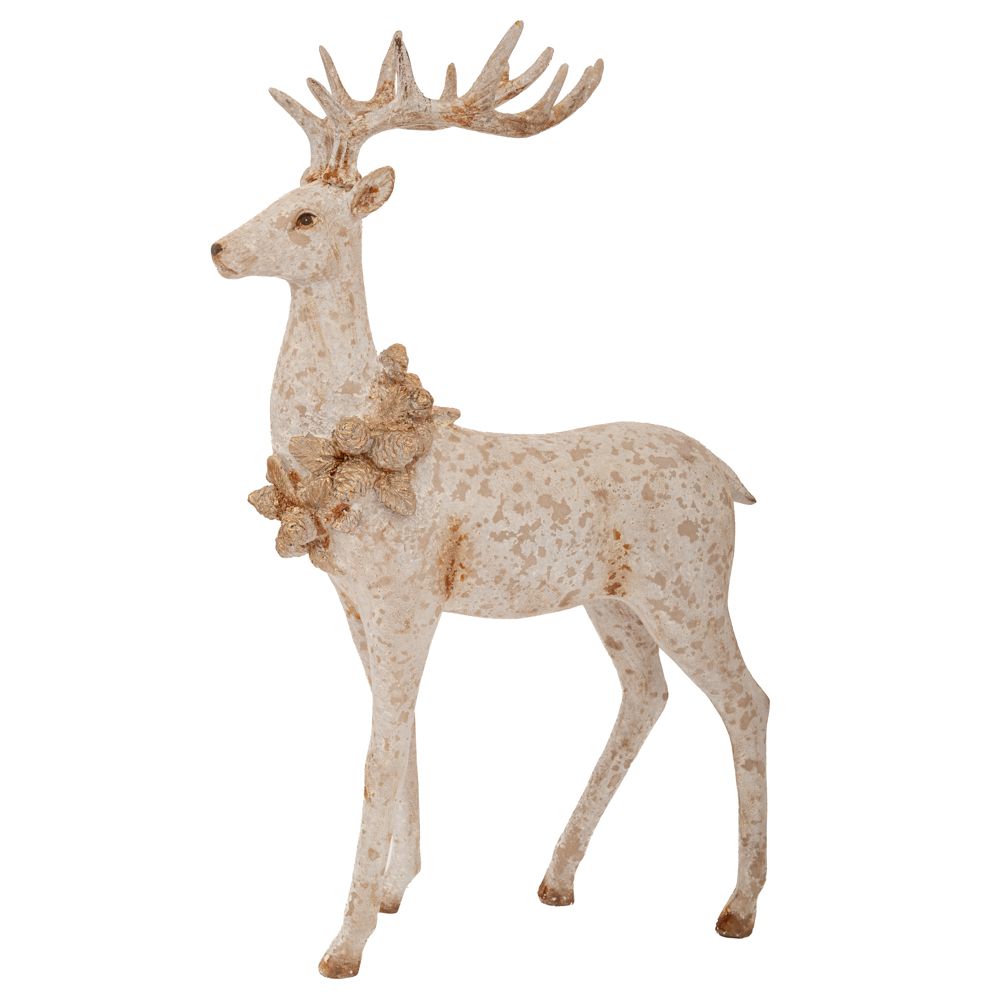 90701 ΛΕΥΚΟ ΠΟΛΥΡΕΖΙΝ ΟΡΘΙΟ ΕΛΑΦΙ ΜΕ ΧΡΥΣΑ ΚΕΡΑΤΑ 32Χ15