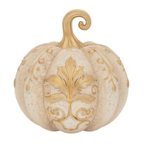 ΛΕΥΚΗ ΠΟΛΥΡΕΖΙΝ ΚΟΛΟΚΥΘΑ ΜΕ ΧΡΥΣΕΣ ΛΕΠΤΟΜΕΡΕΙΕΣ 19