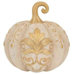 ΛΕΥΚΗ ΠΟΛΥΡΕΖΙΝ ΚΟΛΟΚΥΘΑ ΜΕ ΧΡΥΣΕΣ ΛΕΠΤΟΜΕΡΕΙΕΣ 28X28X28EK