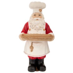 ΚΟΚΚΙΝΗ ΠΟΛΥΡΕΖΙΝ ΦΙΓΟΥΡΑ ΑΓΙΟΥ ΒΑΣΙΛΗ ΜΕ ΔΙΣΚΟ ΣΤΑ ΧΕΡΙΑ 40Χ38