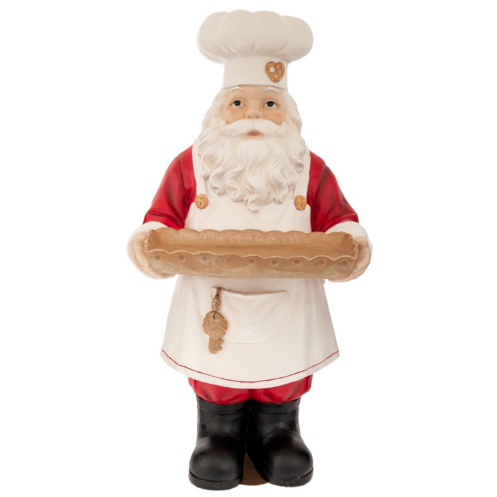 90717 ΚΟΚΚΙΝΗ ΠΟΛΥΡΕΖΙΝ ΦΙΓΟΥΡΑ ΑΓΙΟΥ ΒΑΣΙΛΗ ΜΕ ΔΙΣΚΟ ΣΤΑ ΧΕΡΙΑ 40Χ38