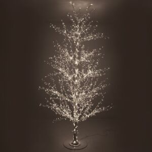 ΛΕΥΚΟ ΦΩΤΙΖΟΜΕΝΟ ΔΕΝΤΡΟ 280ΕΚ ΜΕ 1536 LED ΛΑΜΠΑΚΙΑ ΘΕΡΜΟ ΛΕΥΚΟ ΣΕ ΛΕΥΚΗ ΜΕΤΑΛΛΙΚΗ ΒΑΣΗ