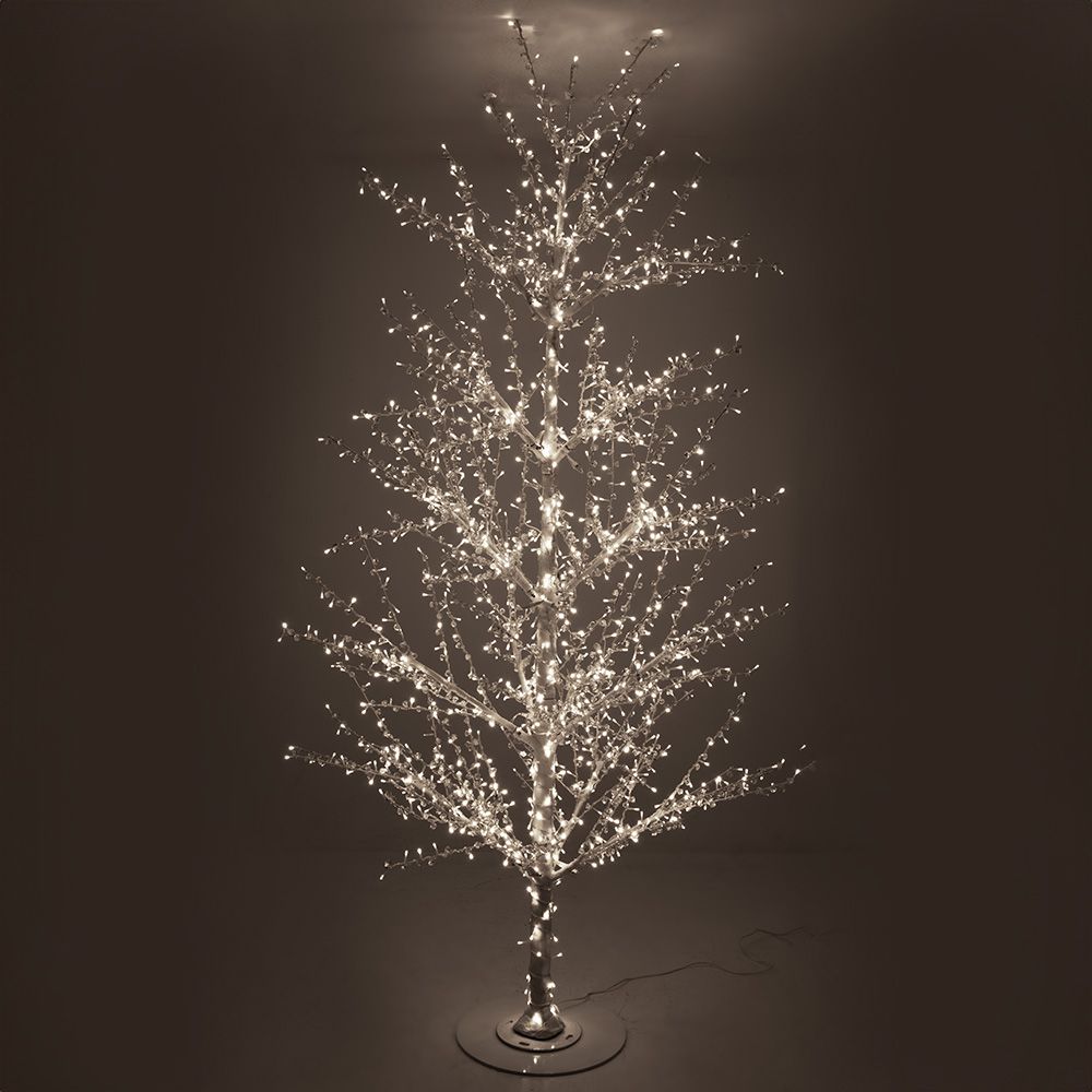 90827 ΛΕΥΚΟ ΦΩΤΙΖΟΜΕΝΟ ΔΕΝΤΡΟ 280ΕΚ ΜΕ 1536 LED ΛΑΜΠΑΚΙΑ ΘΕΡΜΟ ΛΕΥΚΟ ΣΕ ΛΕΥΚΗ ΜΕΤΑΛΛΙΚΗ ΒΑΣΗ