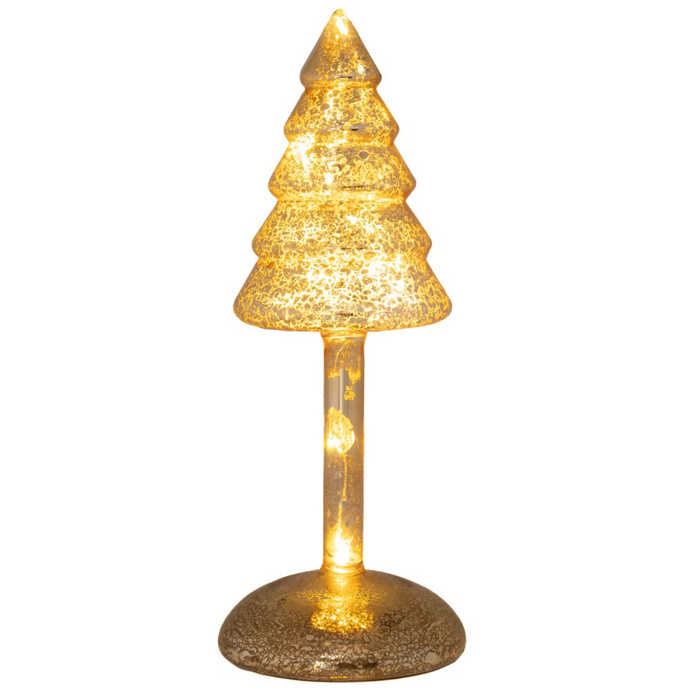 90881 ΧΡΥΣΟ ΑΝΤΙΚΕ ΓΥΑΛΙΝΟ ΔΕΝΤΡΑΚΙ ΜΕ LED ΦΩΣ Φ9Χ23