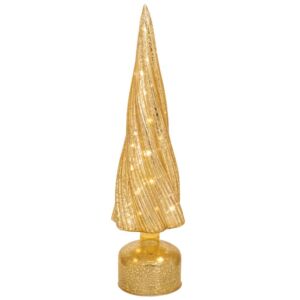 ΧΡΥΣΟ ΓΥΑΛΙΝΟ ΔΕΝΤΡΟ ΜΕ LED ΦΩΣ 10Χ10Χ39