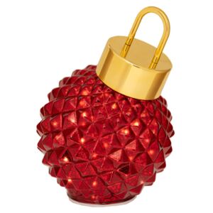 ΚΟΚΚΙΝΗ ΓΥΑΛΙΝΗ ΜΠΑΛΑ ΜΕ LED ΦΩΣ Φ18ΕΚ ΜΠΑΤΑΡΙΑΣ ΠΕΡΙΣΤΡΕΦΟΜΕΝΗ