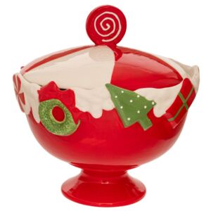 ΚΟΚΚΙΝΟ ΛΕΥΚΟ ΚΕΡΑΜΙΚΟ ΜΠΩΛ ΚΑΡΑΜΕΛΑ ΜΕ ΚΑΠΑΚΙ ΜΕ 22Χ22Χ24ΕΚ